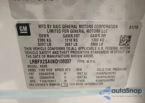 2019 Buick Envision Awd Essence z USA, uszkodzony, nr VIN LRBFX2SA0KD108037